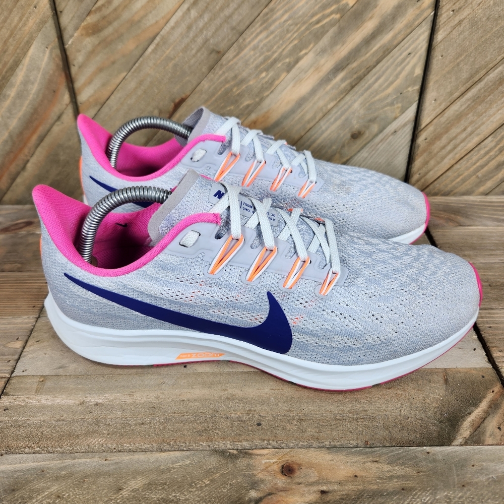 Nike Air Zoom Pegasus 36 Womens Athletic Running Shoes Size 9 Gray CK4473-001.